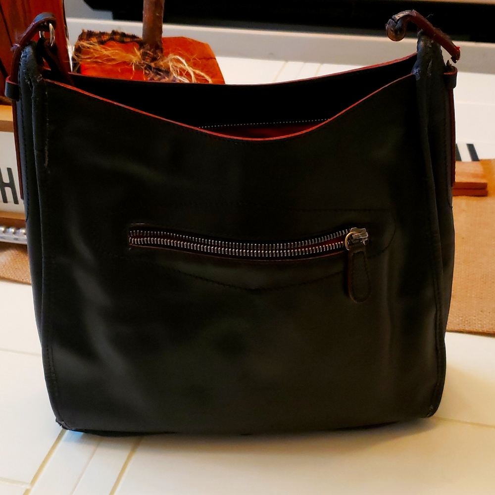 Vintage Francesco Biasia black red purse bag